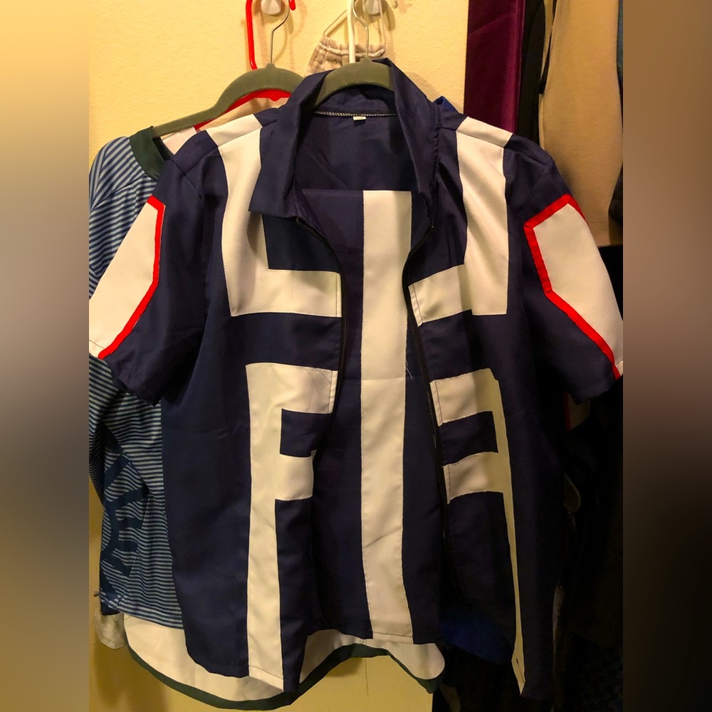 Cosplay outfits there are 4 outfits and a striped shirt. Mens XXL